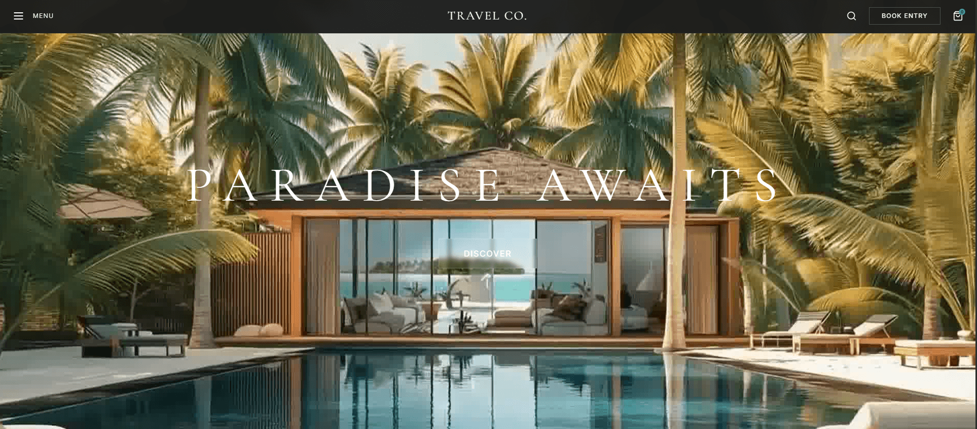 Cinematic hero section with canvas animation